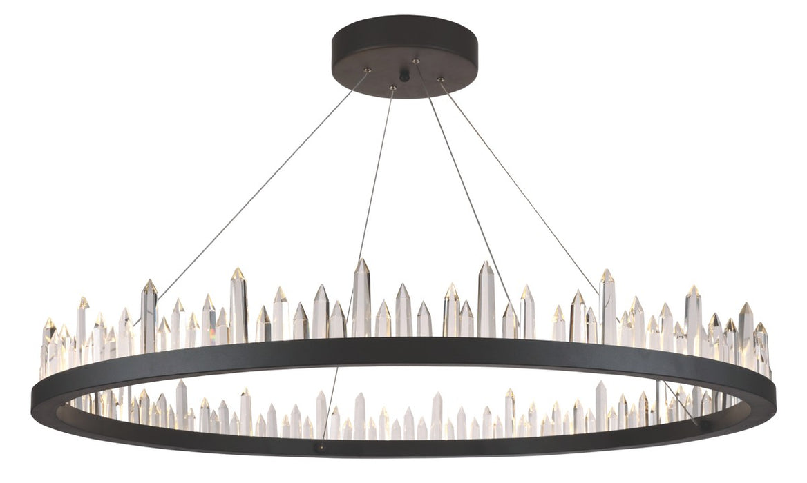 Elegant Lighting 1705D42SDG LED Chandelier, Satin Dark Grey