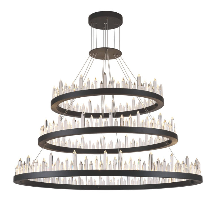 Elegant Lighting 1705G3LSDG LED Chandelier, Satin Dark Grey
