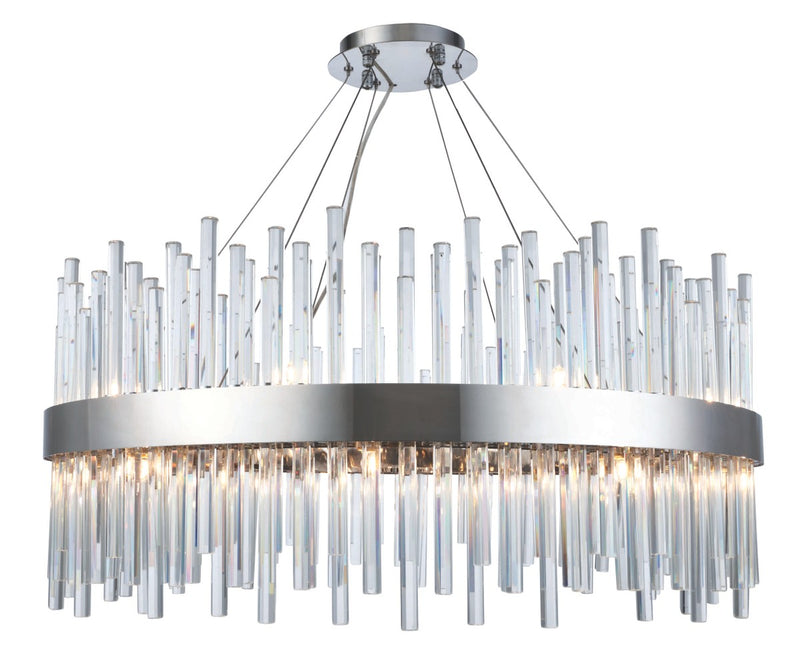 Elegant Lighting 3000D32C 18 Light Chandelier, Chrome