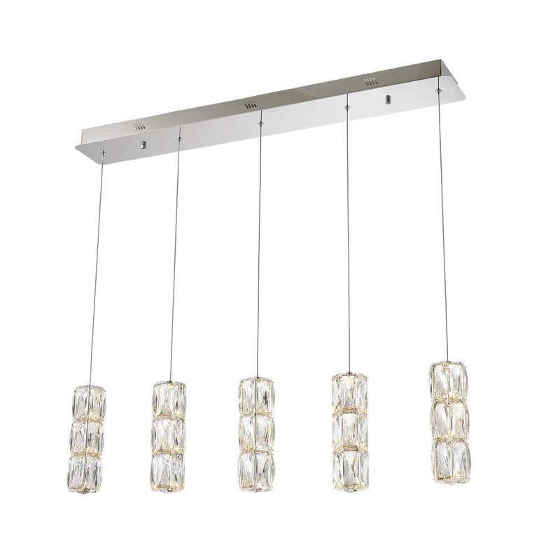 Elegant Lighting 3500D5C LED Pendant, Chrome