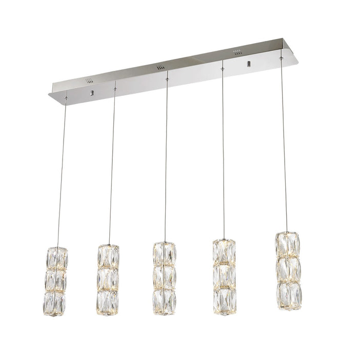 Elegant Lighting 3500D5C LED Pendant, Chrome