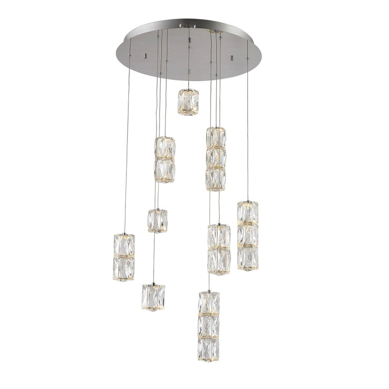Elegant Lighting 3500D9C LED Pendant, Chrome