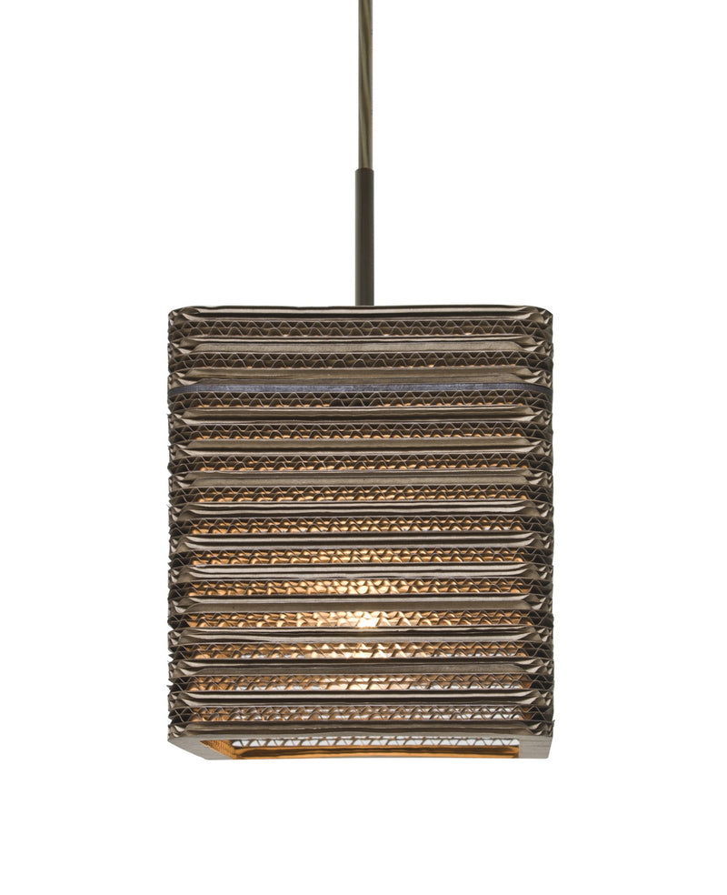 Besa 1JC-KIRK6-LED-BR One Light Pendant, Bronze