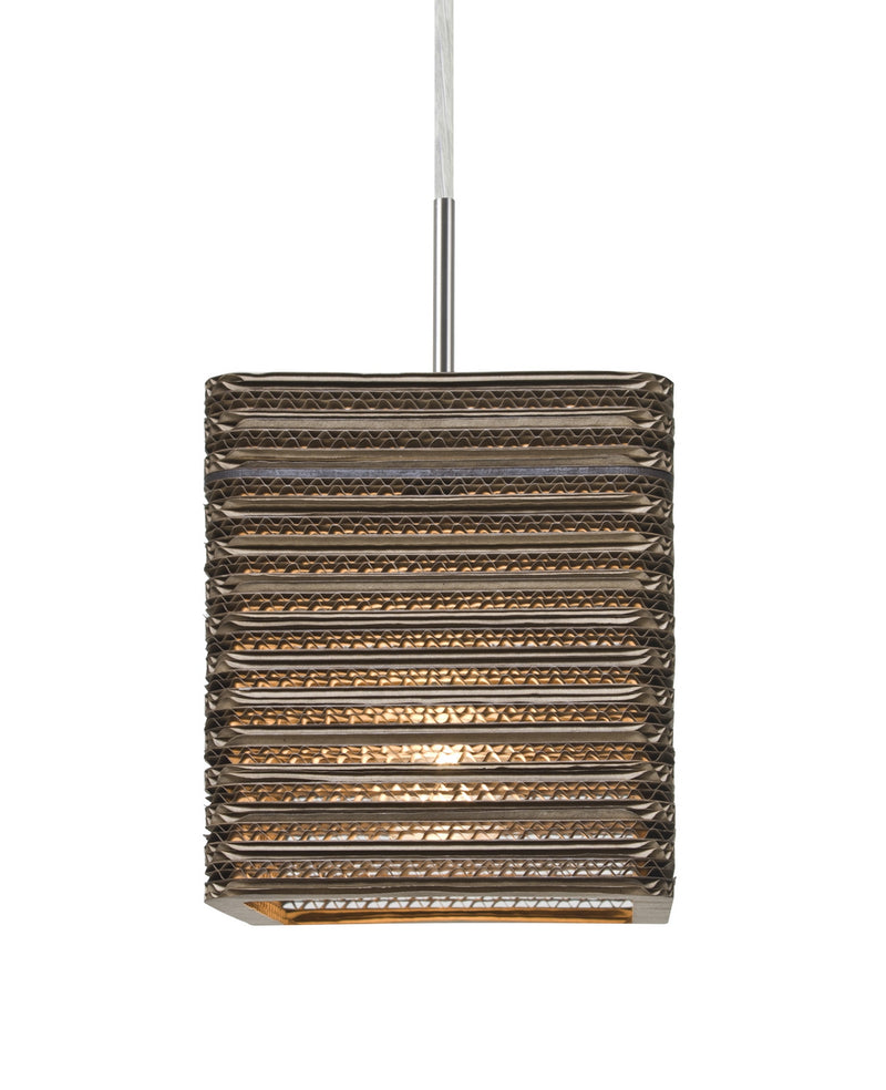 Besa 1JC-KIRK6-LED-SN One Light Pendant, Satin Nickel