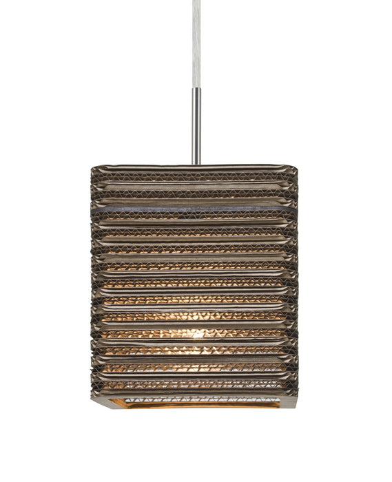 Besa 1JC-KIRK6-LED-SN One Light Pendant, Satin Nickel