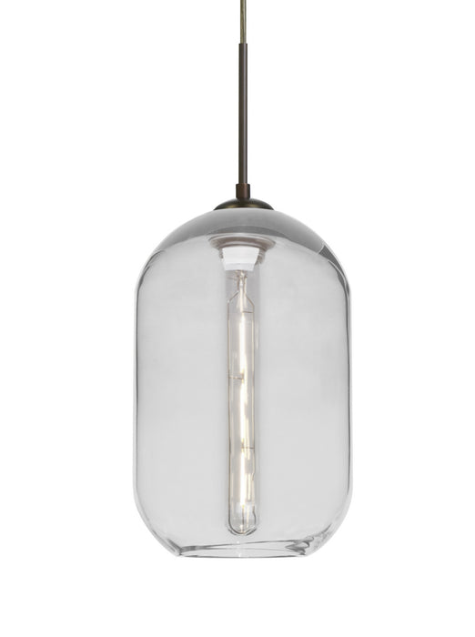 Besa 1JC-OMEGA12CL-EDIL-BR One Light Pendant, Bronze