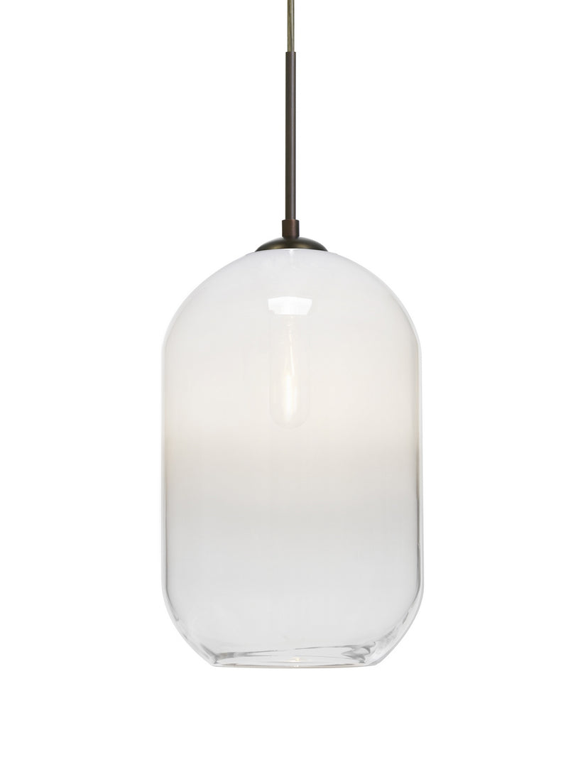 Besa 1JC-OMEGA12WH-BR One Light Pendant, Bronze