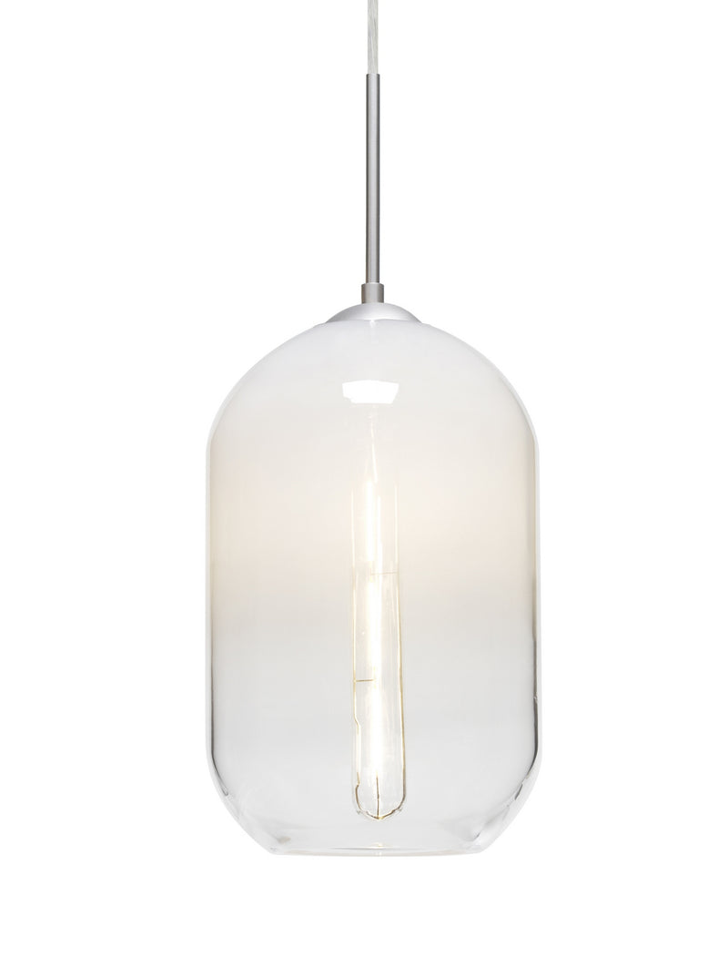 Besa 1JC-OMEGA12WH-EDIL-SN One Light Pendant, Satin Nickel