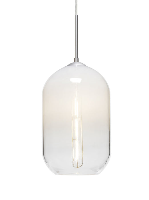 Besa 1JC-OMEGA12WH-EDIL-SN One Light Pendant, Satin Nickel