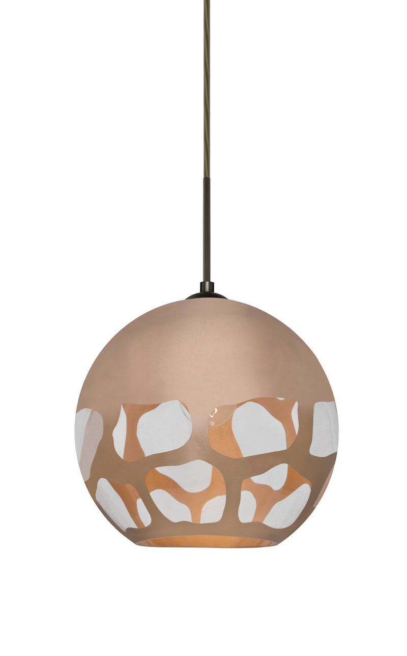 Besa 1JC-ROCKYCP-BR One Light Pendant, Bronze