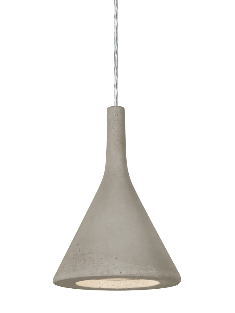 Besa 1JT-GALATN-LED-SN One Light Pendant, Satin Nickel