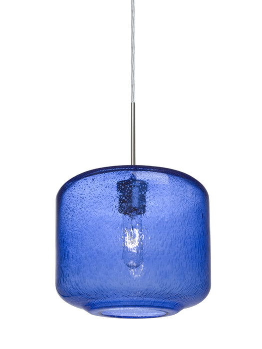 Besa 1JT-NILES10BL-SN One Light Pendant, Satin Nickel