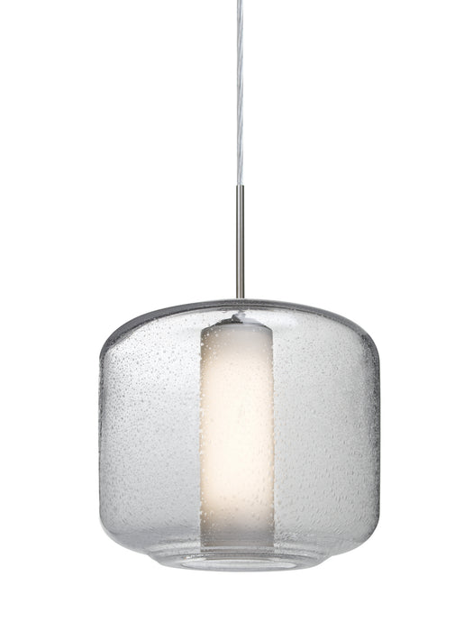 Besa 1JT-NILES10CO-SN One Light Pendant, Satin Nickel