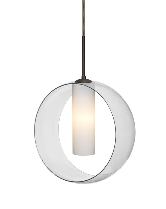 Besa 1JT-PLATOCL-BR One Light Pendant, Bronze