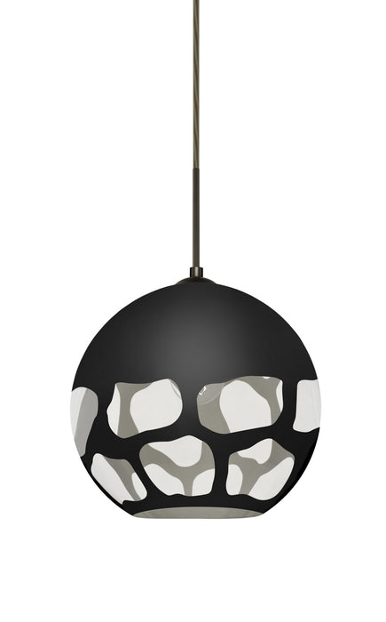 Besa 1JT-ROCKYBK-BR One Light Pendant, Bronze