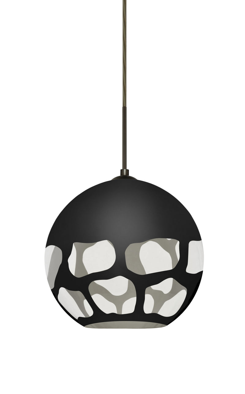Besa 1JT-ROCKYBK-LED-BR One Light Pendant, Bronze