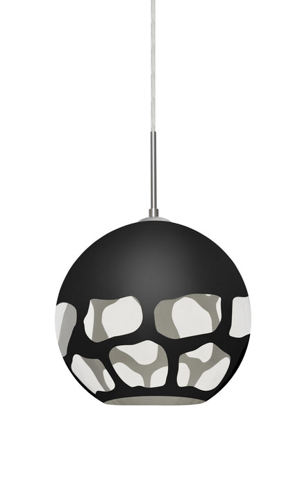 Besa 1JT-ROCKYBK-LED-SN One Light Pendant, Satin Nickel