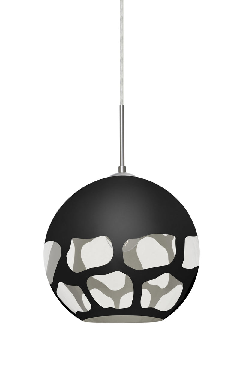 Besa 1JT-ROCKYBK-SN One Light Pendant, Satin Nickel