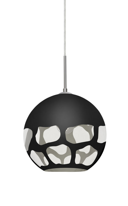 Besa 1JT-ROCKYBK-SN One Light Pendant, Satin Nickel