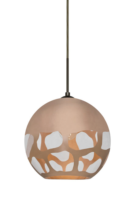 Besa 1JT-ROCKYCP-BR One Light Pendant, Bronze