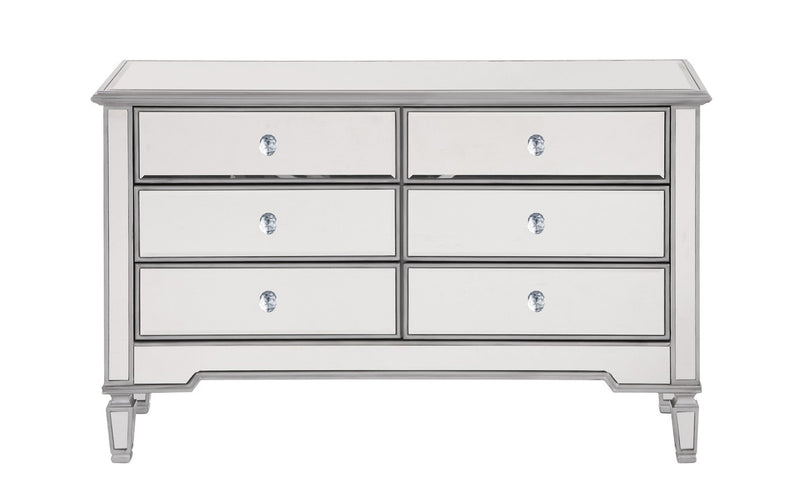 Elegant Lighting MF6-1017S Dresser, Hand Rubbed Antique Silver