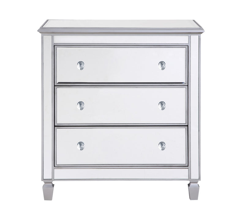 Elegant Lighting MF6-1019S Cabinet, Hand Rubbed Antique Silver