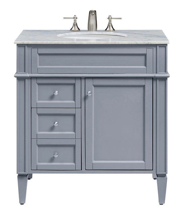 Elegant Lighting VF-1025 Single Bathroom Vanity Set, Grey
