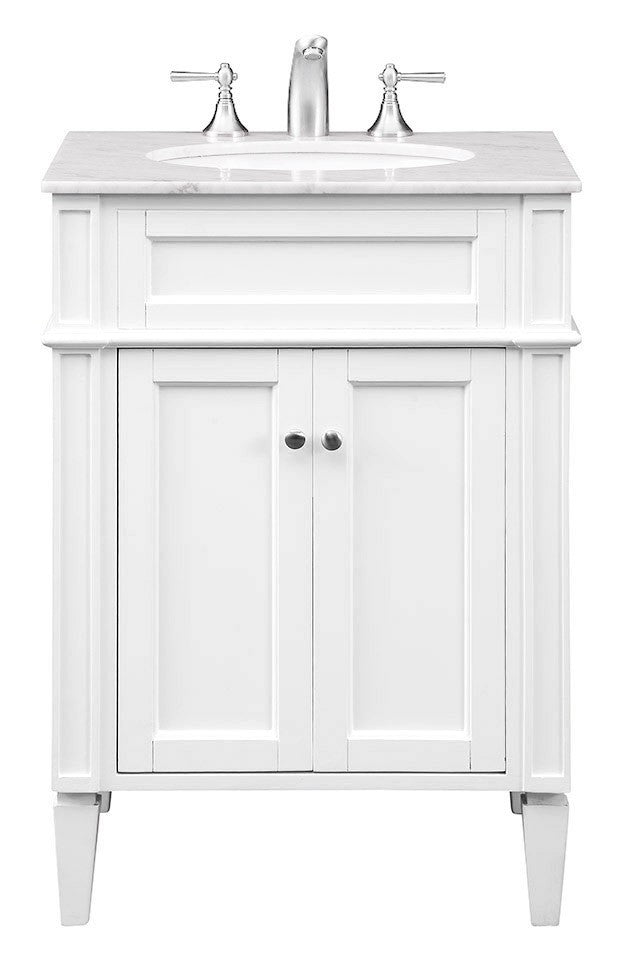 Elegant Lighting VF-1026 Single Bathroom Vanity Set, white