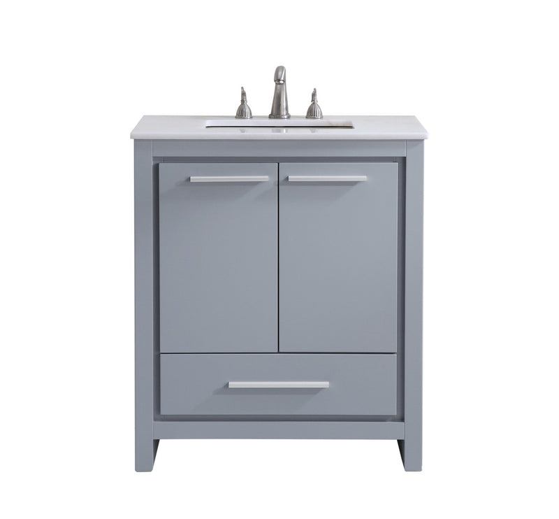 Elegant Lighting VF-1028 Single Bathroom Vanity Set, Grey