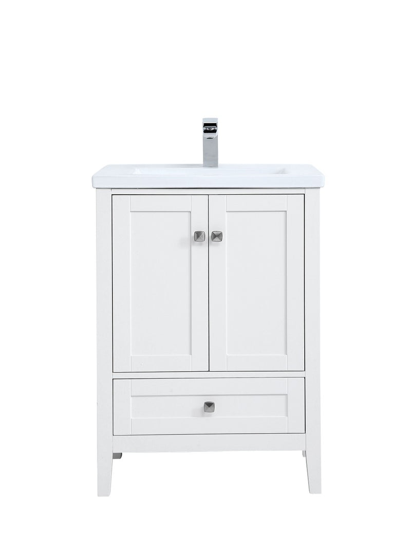 Elegant Lighting VF-2001 Single Bathroom Vanity Set, white