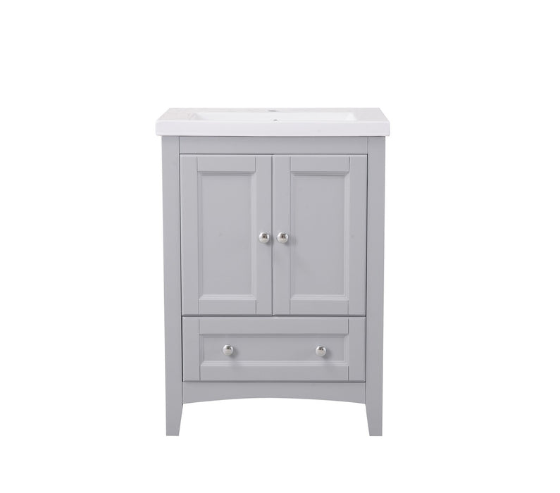 Elegant Lighting VF-2002 Single Bathroom Vanity Set, Medium Grey