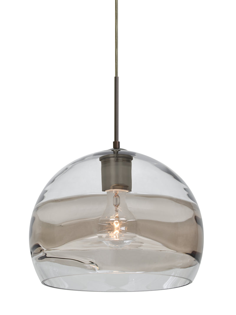Besa 1JT-SPIR10SC-BR One Light Pendant, Bronze