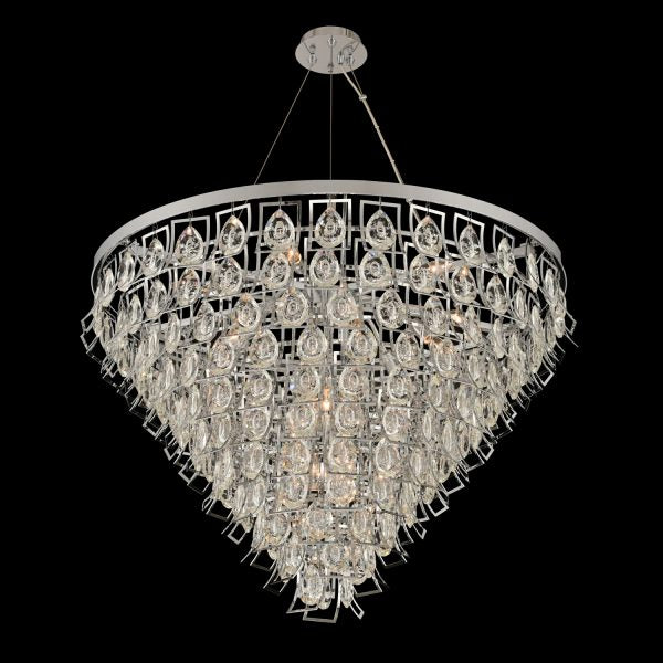 Allegri 031953-010-FR001 18 Light Pendant, Chrome