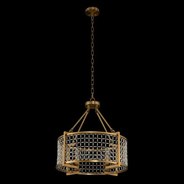 Allegri 032151-043-FR001 Four Light Pendant, Brushed Pearlized Brass