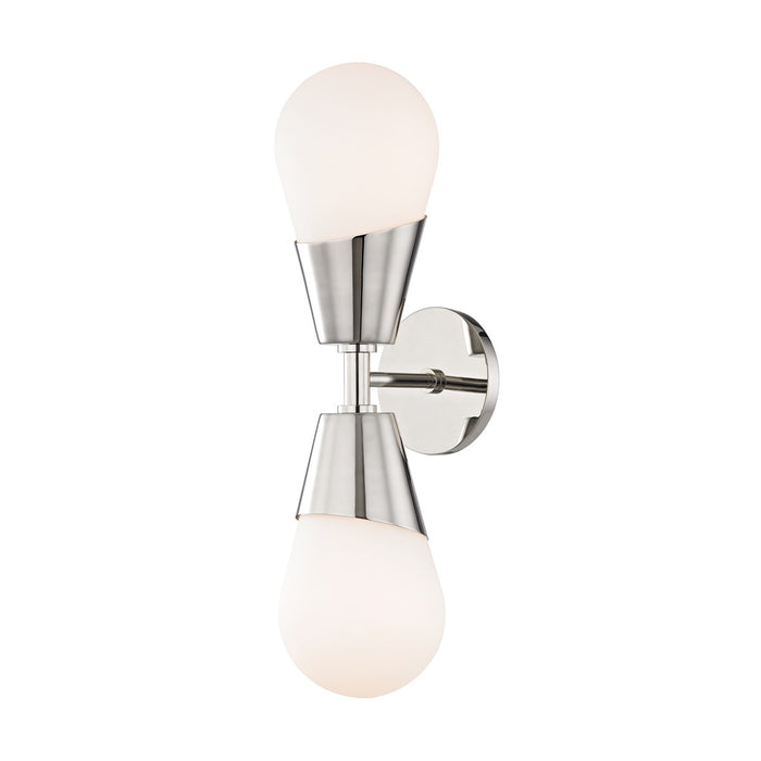 Mitzi H101102-PN Two Light Wall Sconce, Polished Nickel