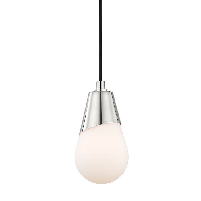 Mitzi H101701-PN One Light Pendant, Polished Nickel