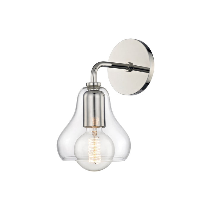 Mitzi H104101S-PN One Light Wall Sconce, Polished Nickel