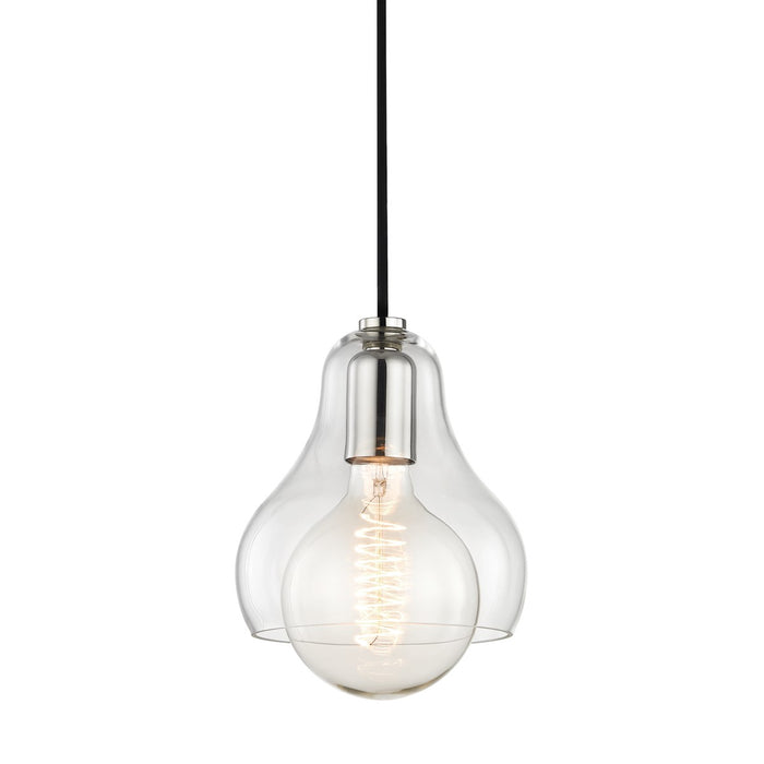 Mitzi H104701L-PN One Light Pendant, Polished Nickel
