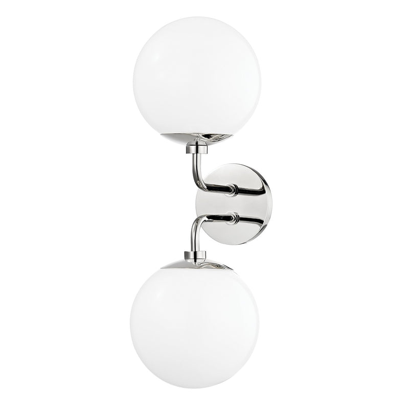 Mitzi H105102-PN Two Light Wall Sconce, Polished Nickel