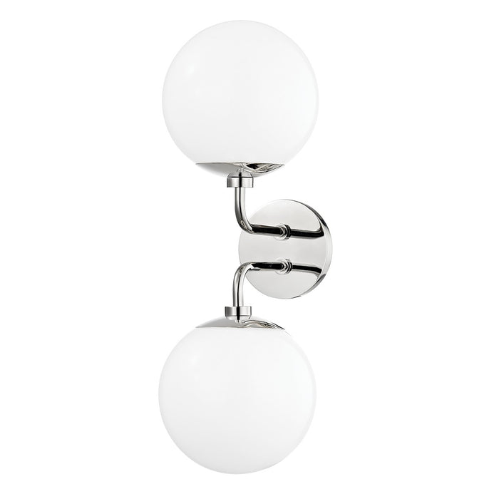 Mitzi H105102-PN Two Light Wall Sconce, Polished Nickel