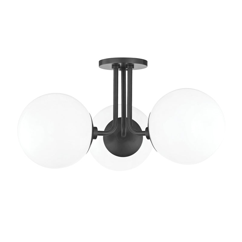Mitzi H105603-OB Three Light Semi Flush Mount, Old Bronze