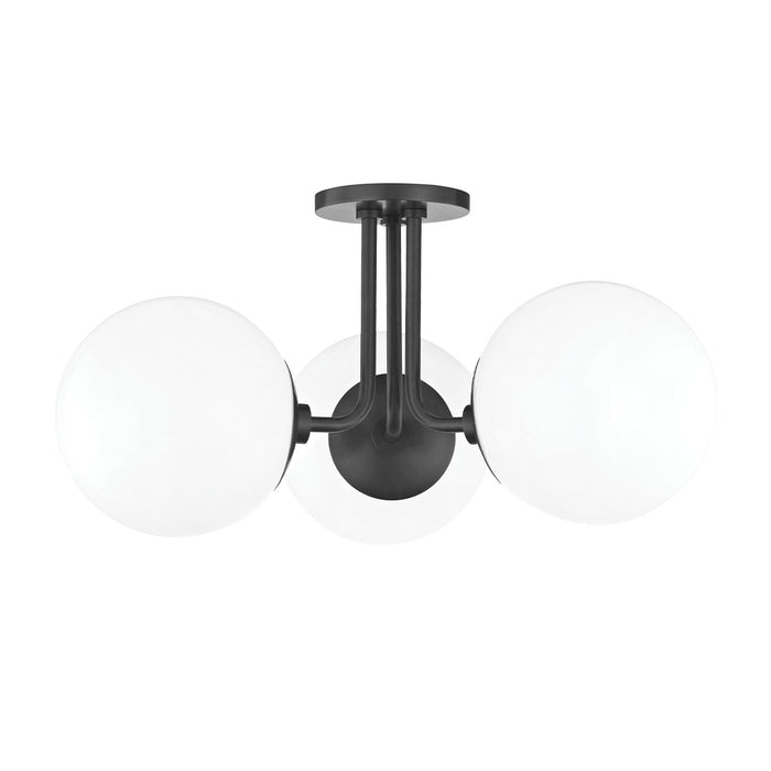 Mitzi H105603-OB Three Light Semi Flush Mount, Old Bronze