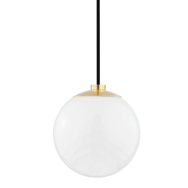 Mitzi H105701-AGB One Light Pendant, Aged Brass