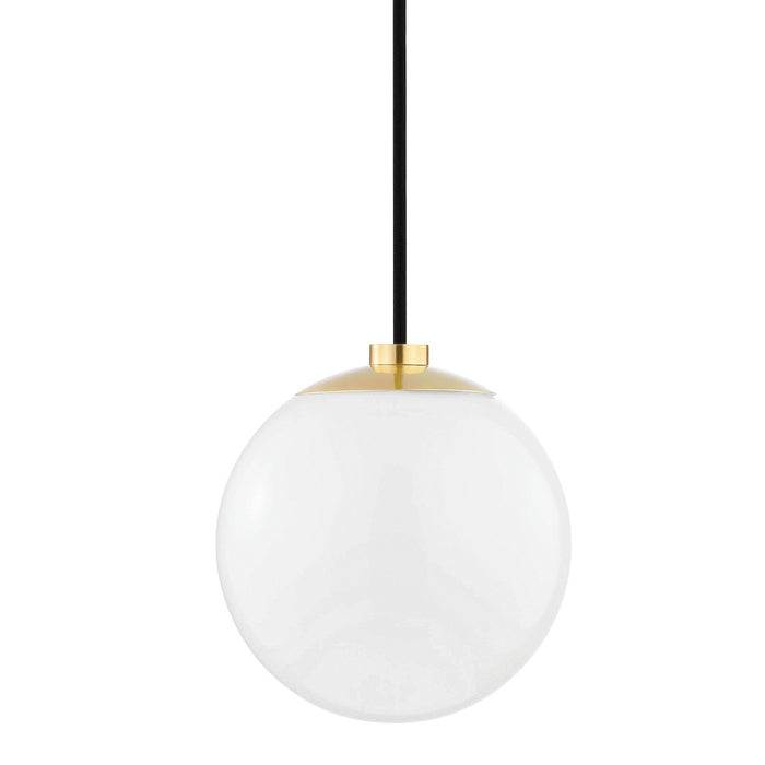 Mitzi H105701-AGB One Light Pendant, Aged Brass