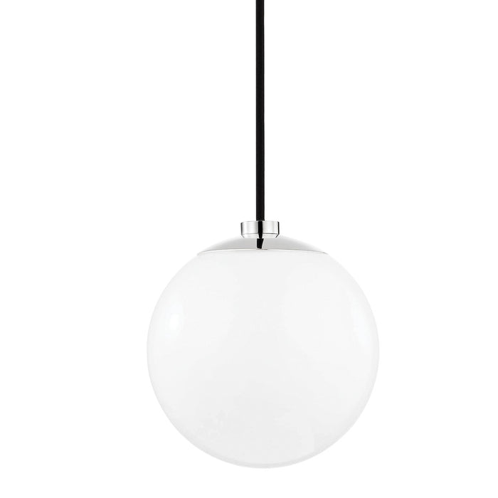 Mitzi H105701-PN One Light Pendant, Polished Nickel
