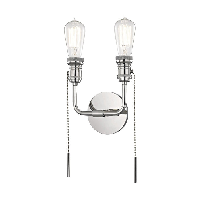 Mitzi H106102-PN Two Light Wall Sconce, Polished Nickel