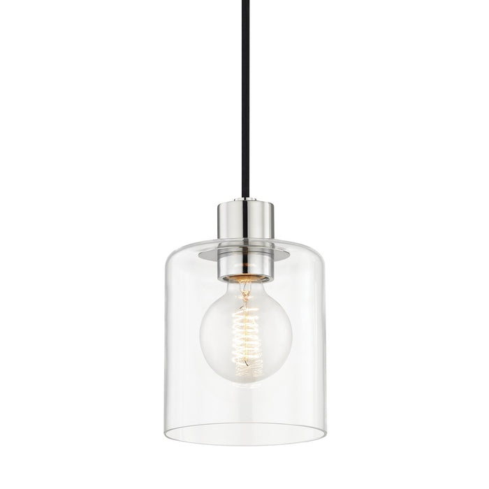 Mitzi H108701-PN One Light Pendant, Polished Nickel