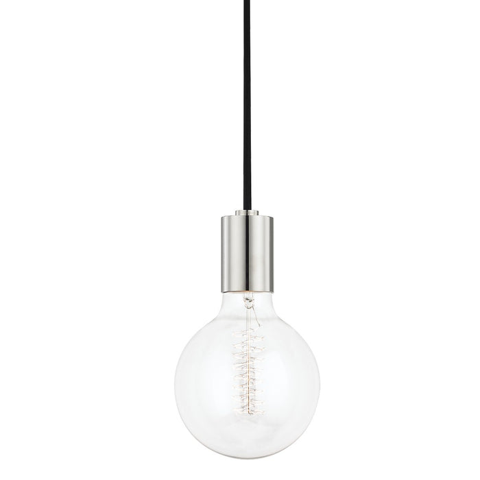 Mitzi H109701-PN One Light Pendant, Polished Nickel