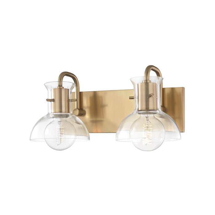Mitzi H111302-AGB Two Light Bath and Vanity, Aged Brass