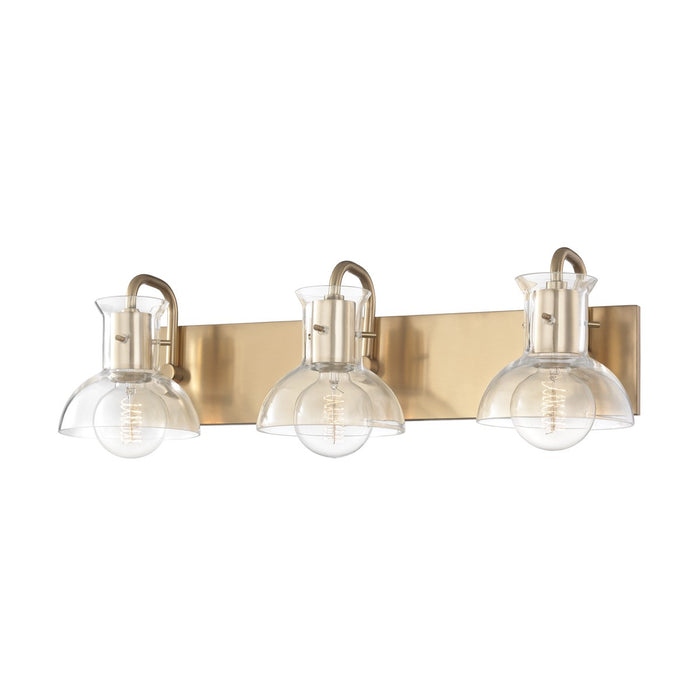 Mitzi H111303-AGB Three Light Bath and Vanity, Aged Brass